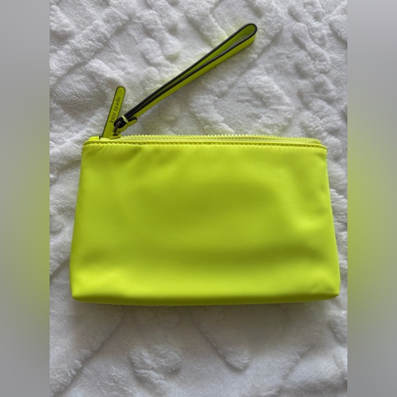 Kate Spade Jae nylon medium double zip wristlet, hot yellow - Picture 3 of 5